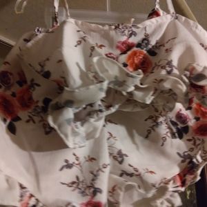 Size small 2 piece set  shorts and crop nylon  top